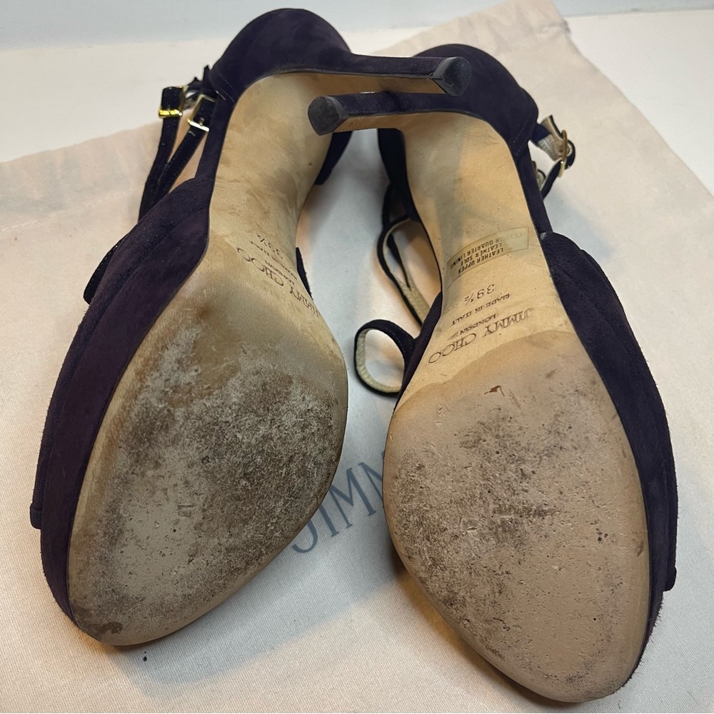 Jimmy Choo Purple Suede Fairview Heel‎ - Picture 11 of 16